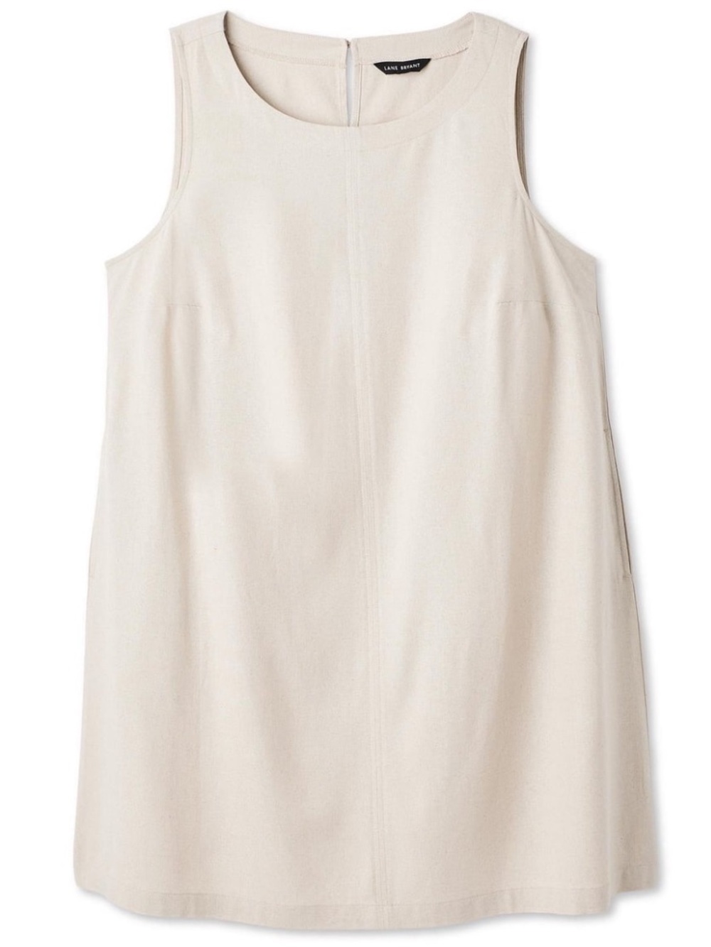 Lane Bryant Women’s Plus Linen-Blend Dress Cream NWT 1X